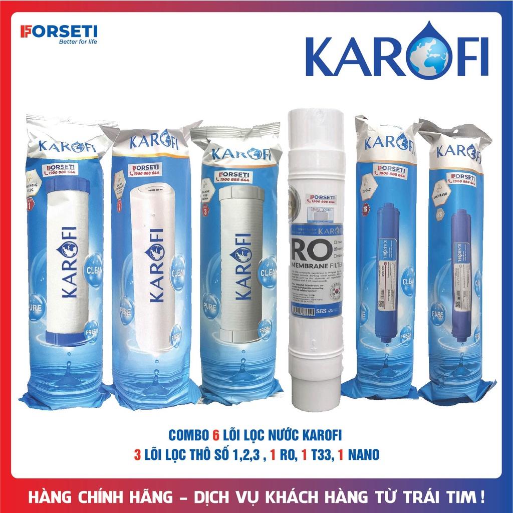 Combo 6 lõi lọc nước Karofi hàng chính hãng dùng cho máy lọc nước Karofi HCV200RO