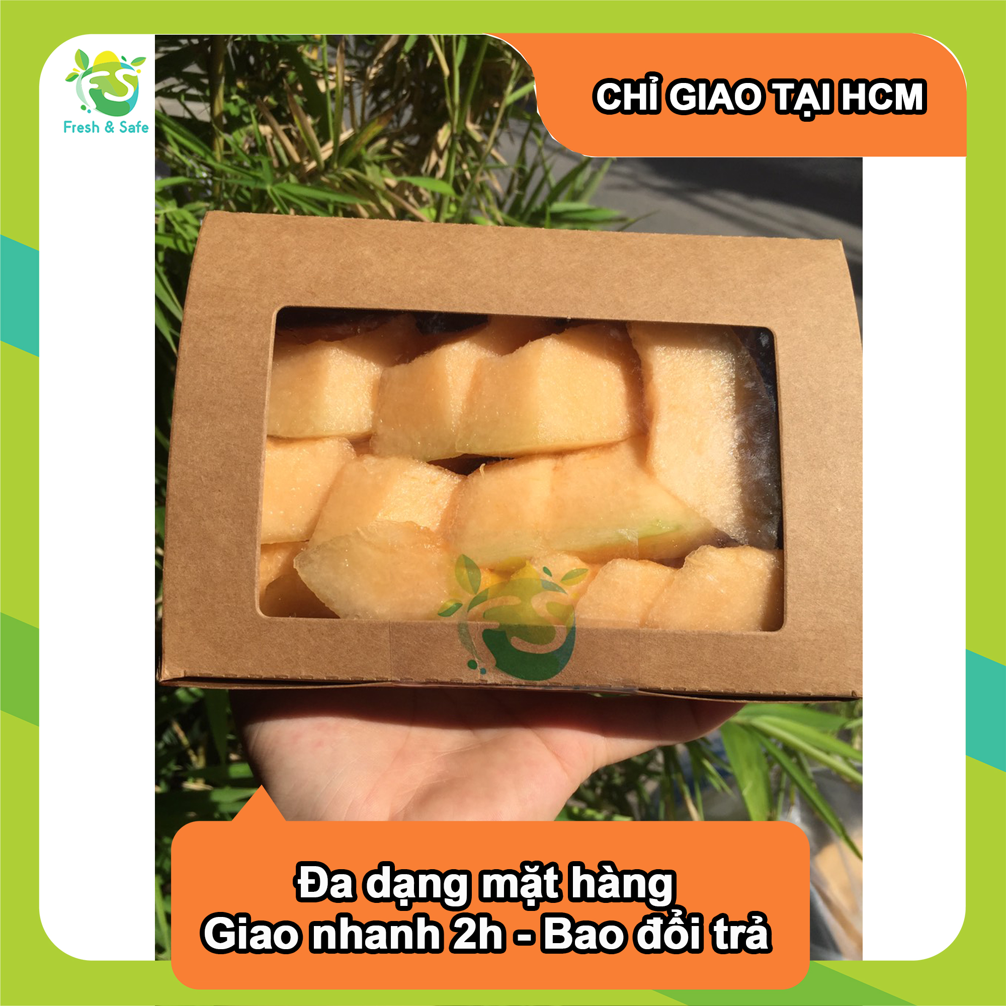Trái cây cắt - Hộp dưa lưới