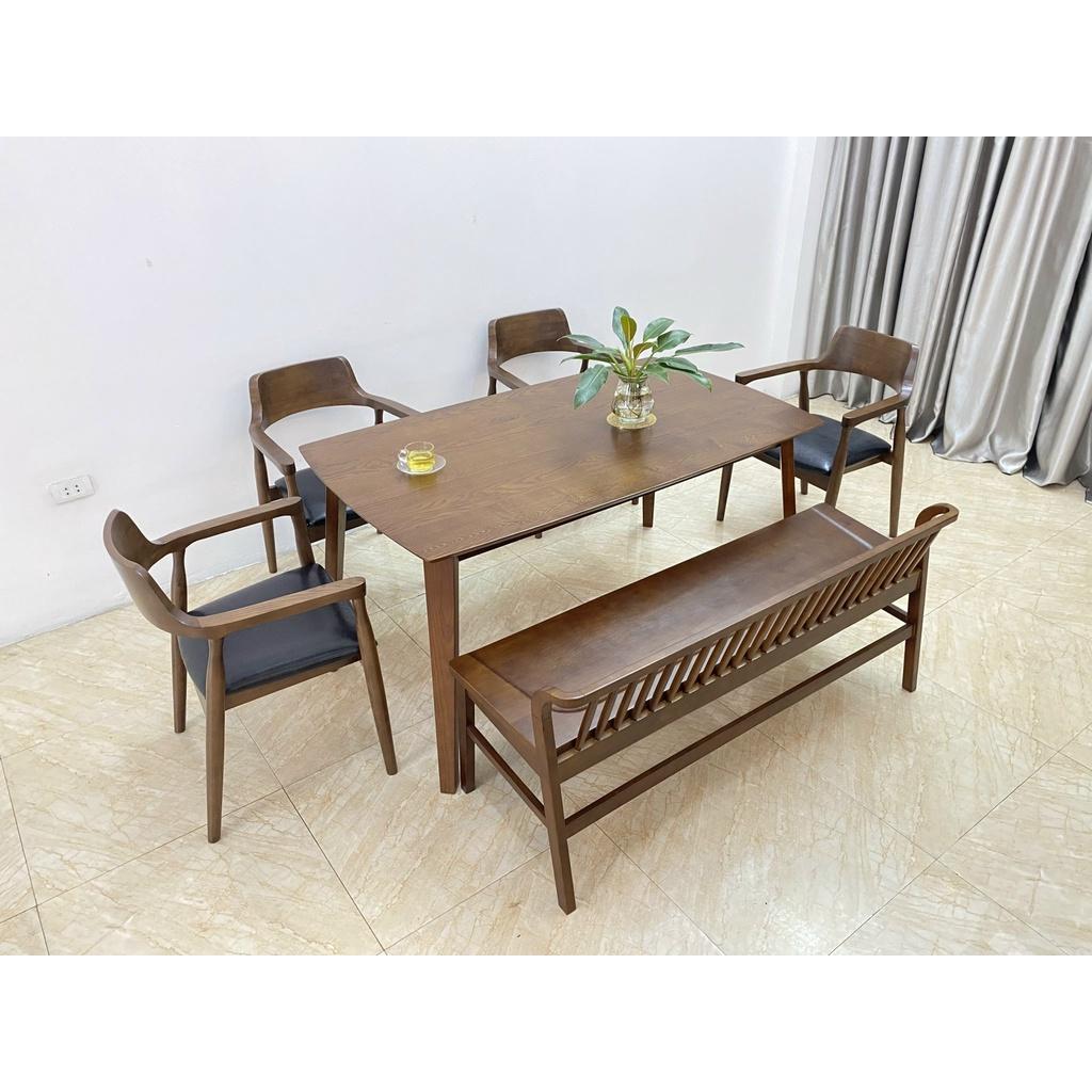 BỘ BÀN ĂN MARDAS 4 GHẾ 1 BENCH - MR4G1B