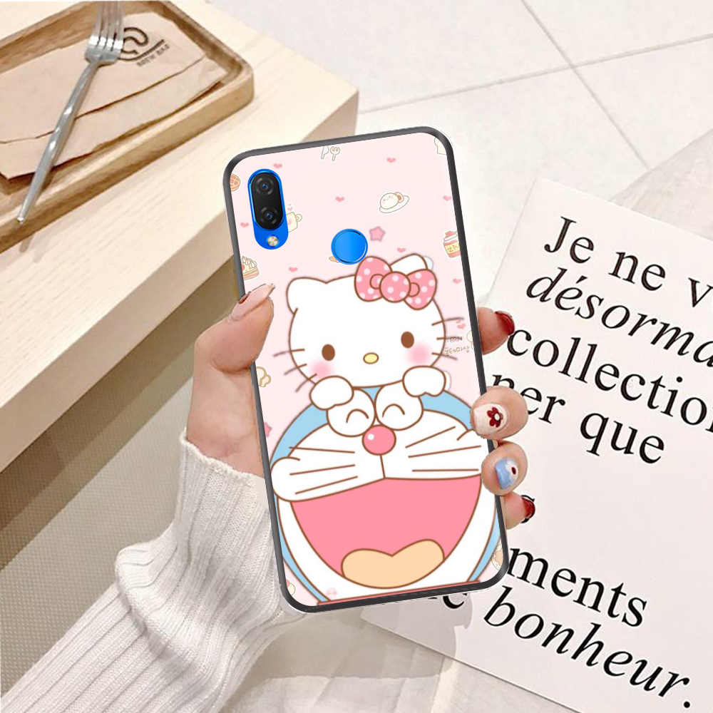 Ốp lưng điện thoại Huawei Nova 3i viền silicon dẻo TPU  hình Doremon Làm Duyên - Hàng chính hãng
