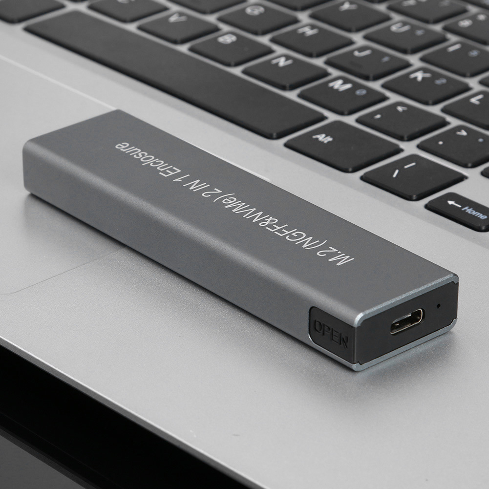 M.2 NVME/NGFF to USB 3.1 Enclosure Adapter M.2 SSD Case for 2230/2242/2260/2280 NVMe SSD 2TB