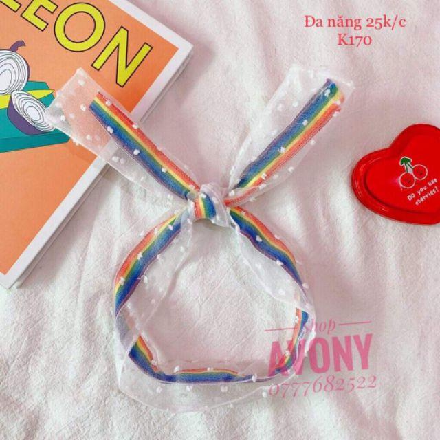 Scrunchies cầu vòng tuyết