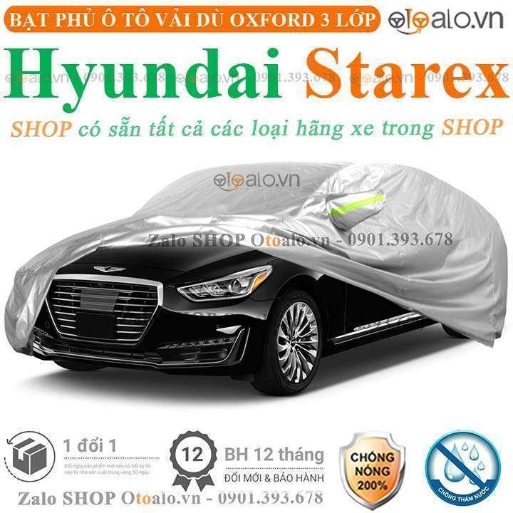 Bạt che phủ xe ô tô Hyundai Starex 3 lớp cao cấp