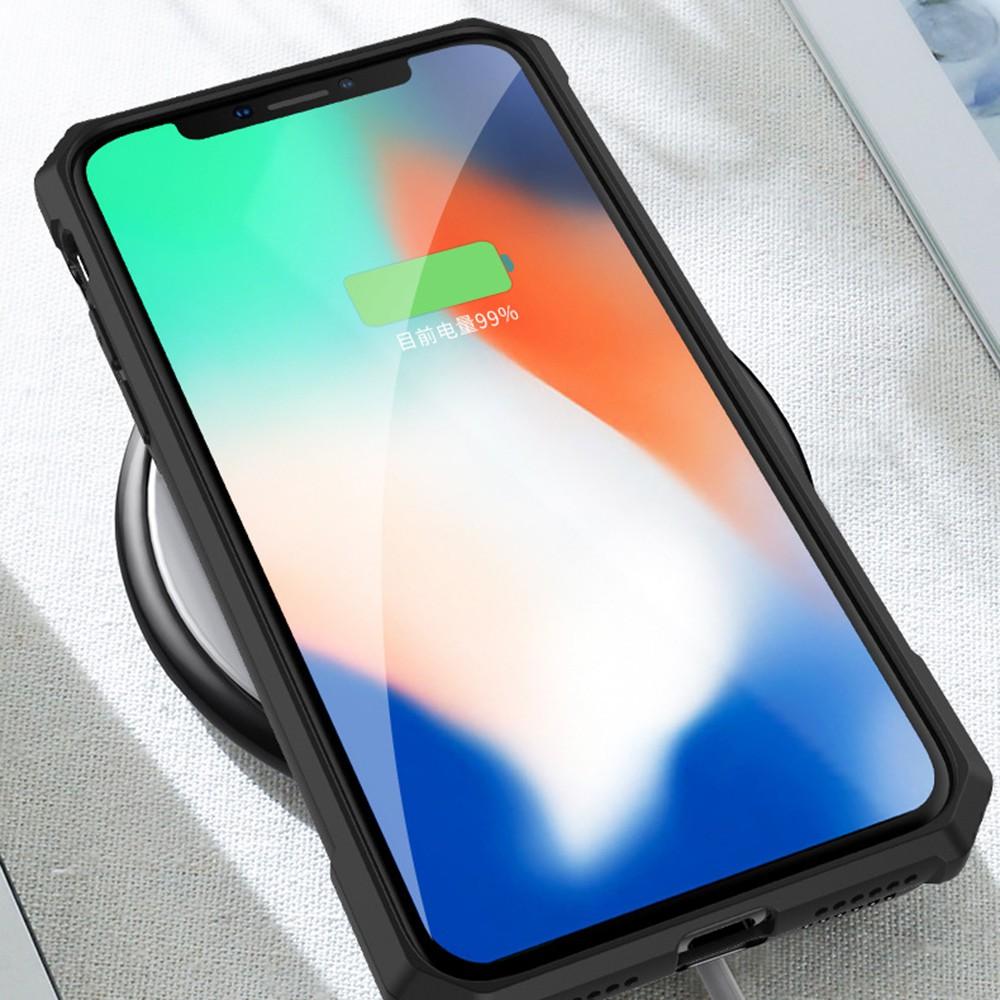 Ốp lưng cho iPhone 7 8 Plus X XR XS 11 Pro Max chống sốc viền màu mặt lưng trong suốt