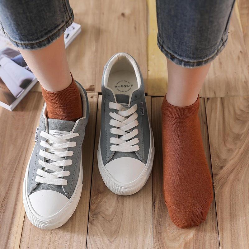 Vớ Trơn Ngắn Vintage Tất Thấp Basic Cotton Kháng Khuẩn Dành Cho Cả Nam Và Nữ 35-42 MRSOCKS VN068