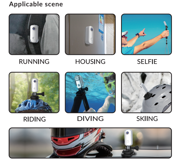 Camera SJCAM C100Plus Mini Thumb 1080P30FPS / 2K30FPS H.265 12MP 2.4G WiFi Vỏ chống nước 30M Máy quay DV thể thao hành động