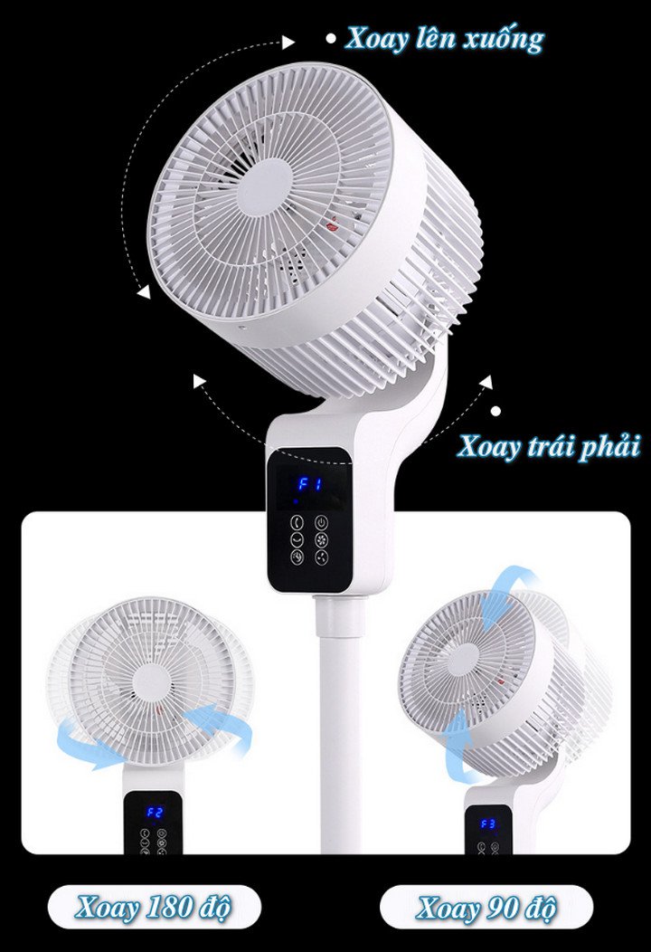 Quạt đứng không khí đối lưu NaturalHome Air 3D - có remote điều khiển