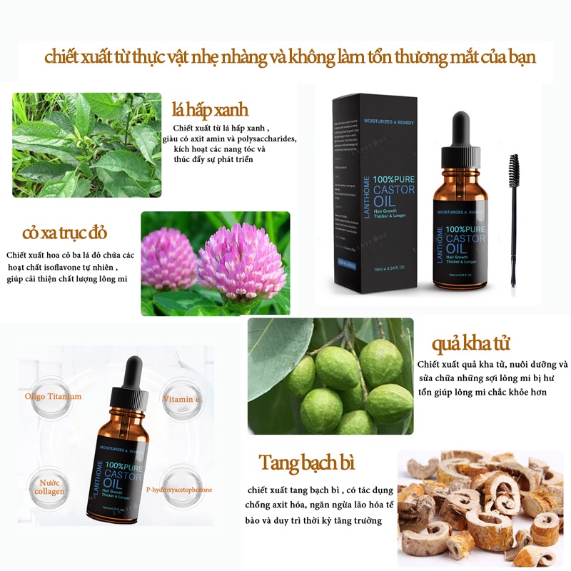 (Loại tốt) Serum Tinh Dầu Dưỡng Dài Lông Mi Mắt An Toàn Từ Thảo Dược Cho Bộ Lông Mi Cong Dài, Cách có bộ mi mắt cong dài đẹp