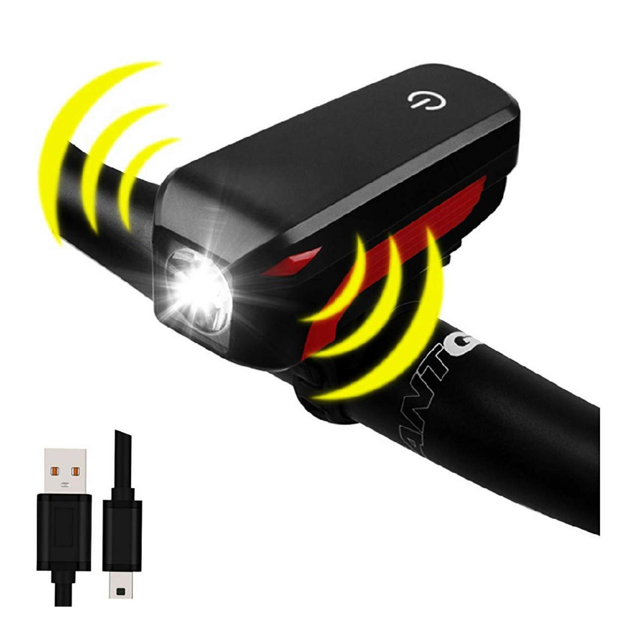 Đèn xe đạp tích hợp còi báo động nhiều chế độ sáng, chống nước IPX5 Bicycle Light LED Front Light