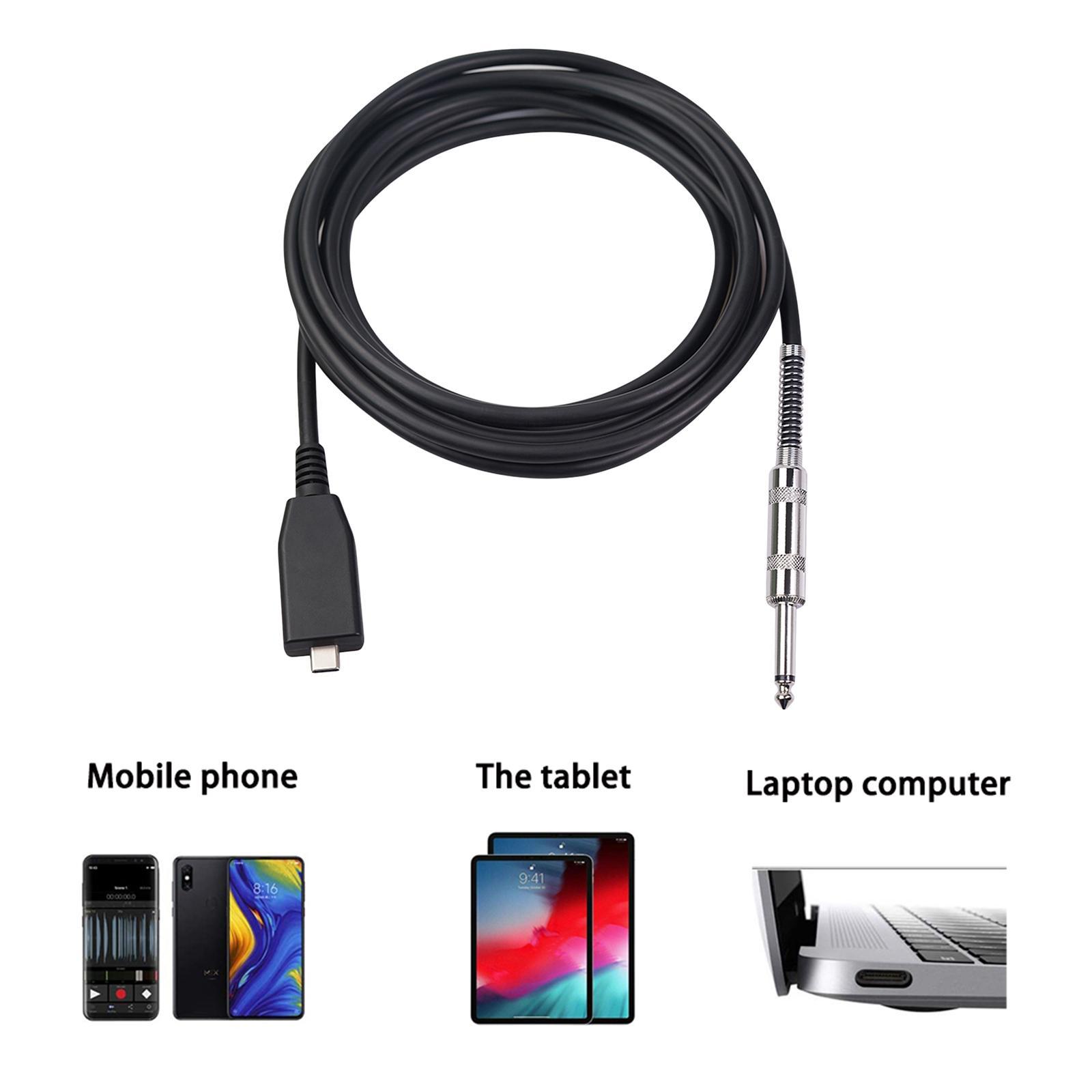 Type-C 6.35mm Cable Adapter  Plug and Play Low Noise High Fidelity 2m