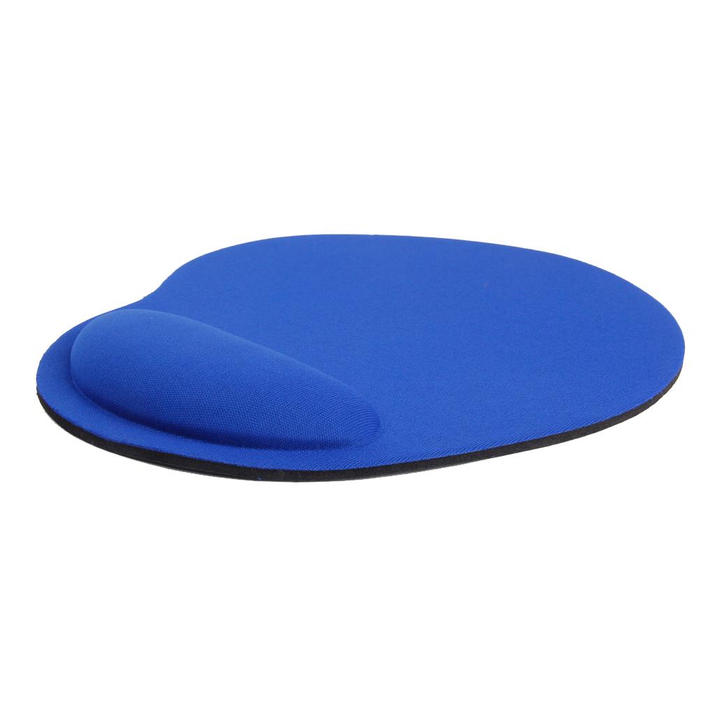 Blue Wrist Rest Mouse Mat Pad