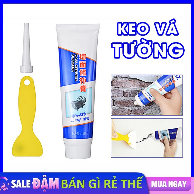 KEO VÁ TƯỜNG MÀU TRẮNG TẶNG KÈM GẠT VÀNG + VÒI TRẮNG