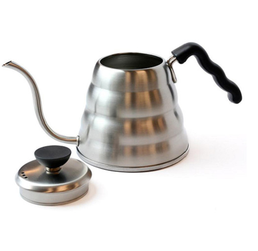 Ấm cổ ngỗng pha cà phê HARIO V60 1L (Bạc) - V60 drip kettle &quot;Buono&quot; VKB-100