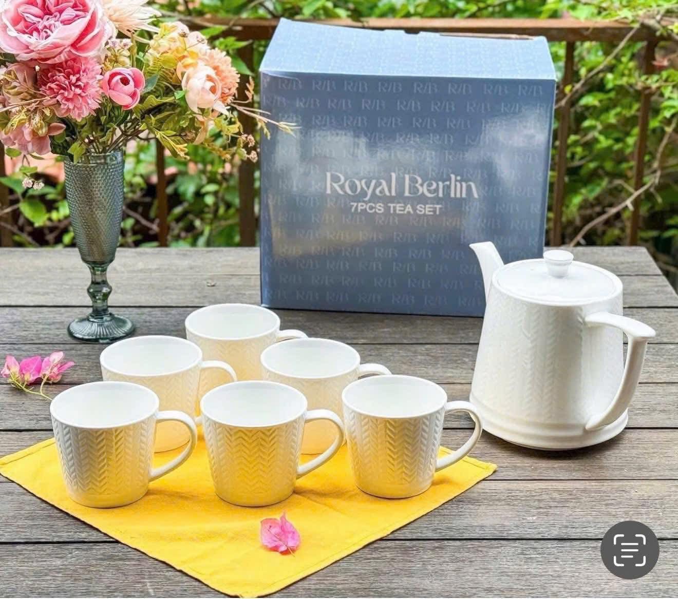 Set Ấm &amp; Chén Trà 7 Món Royal Berlin hàng chính hãng