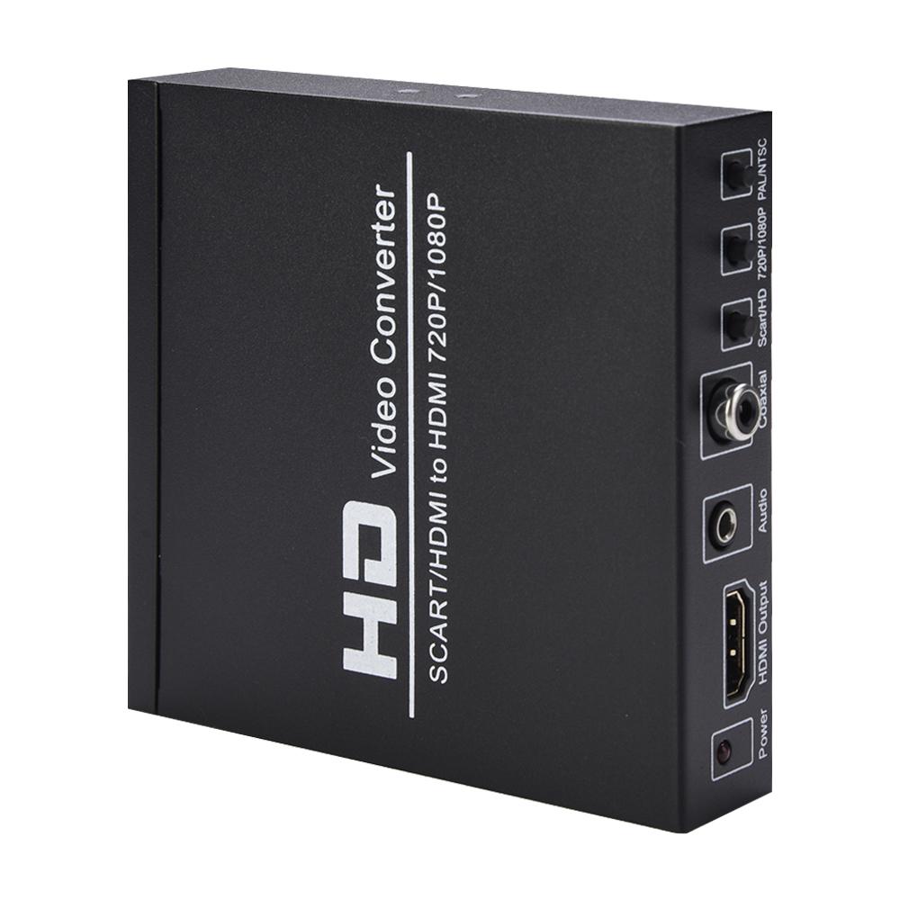 SCART/HD to HD Video Converter Support 720P/1080P Switch PAL/NTSC Switch SCART HD Input HD 3.5mm Audio Coaxial Output