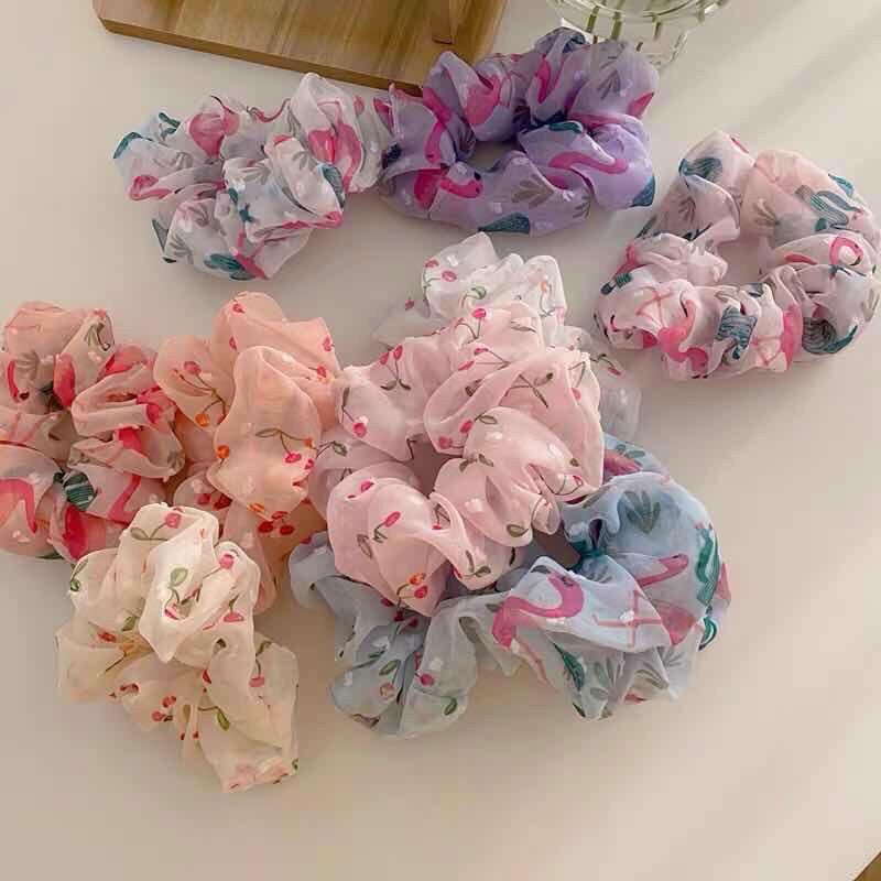 Buộc tóc scrunchies voan trẻ trung hiện đại cho bạn gái dễ thương - MiuSua