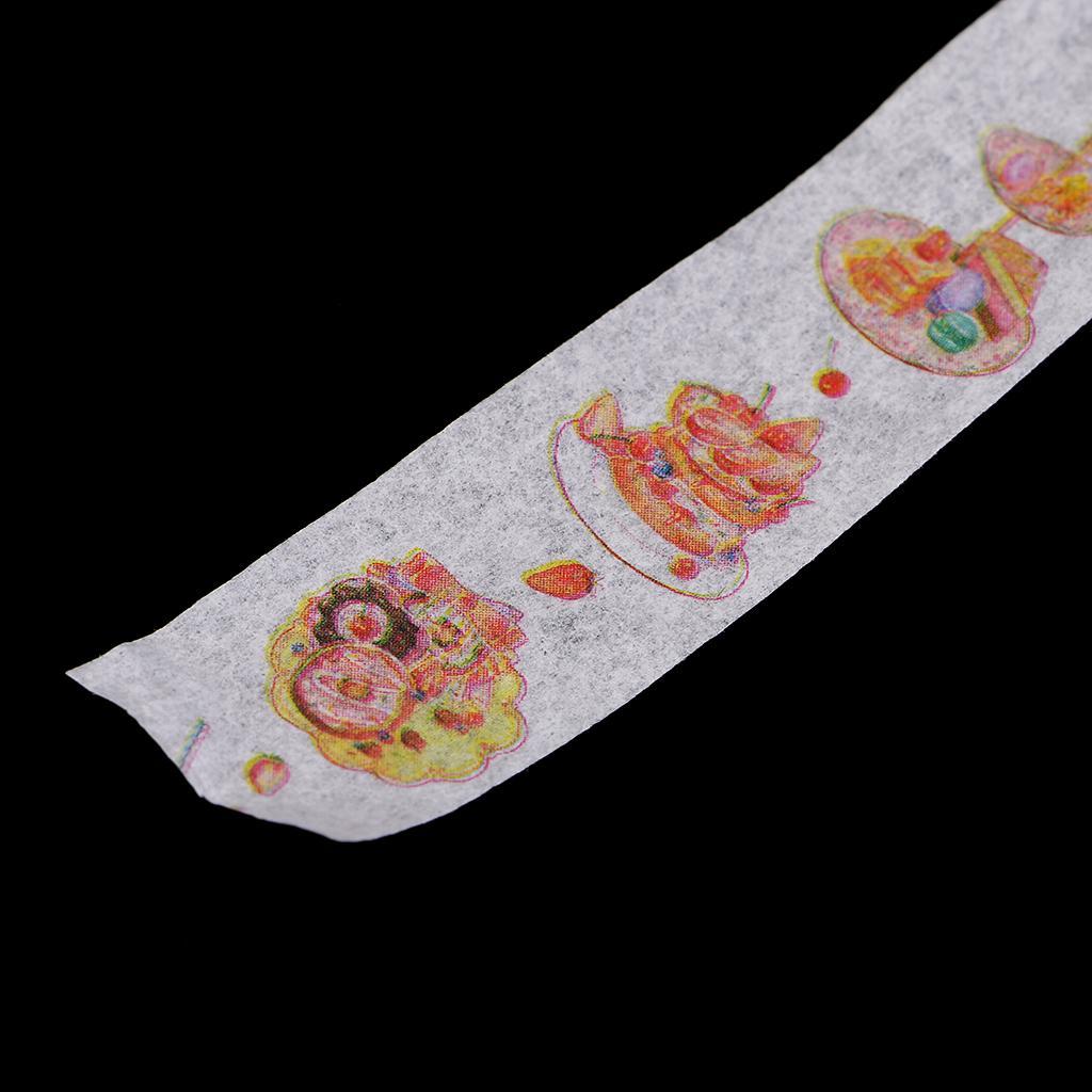 Colorful Decorative Masking Tape Sticky Paper Tape Office Supplies Notebook Embellishments 7Mx1.5cm DIY Scrapbooking Accessory