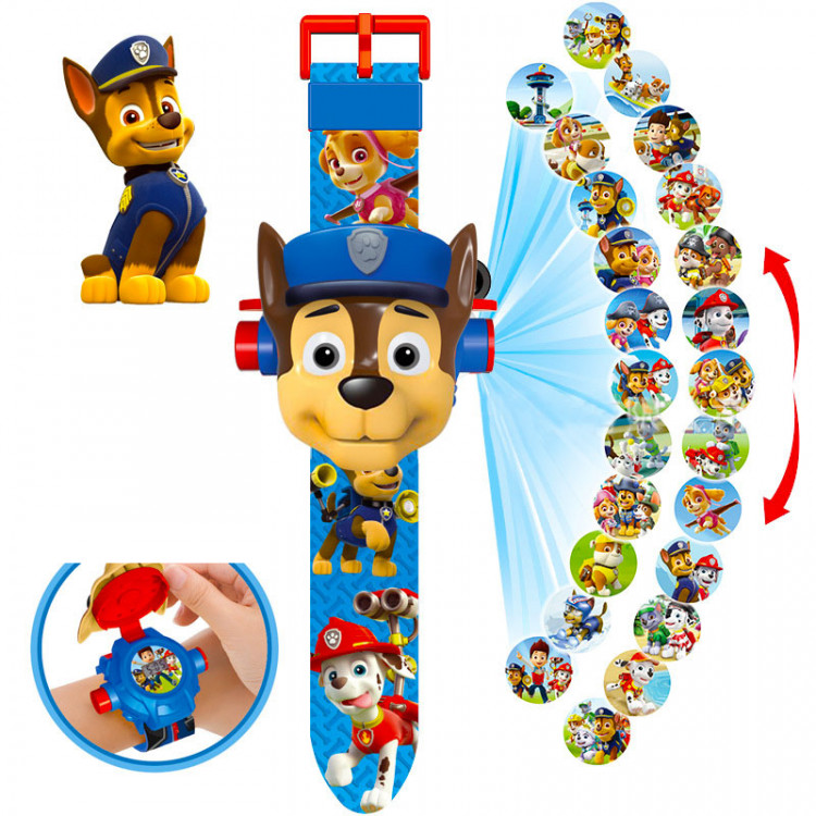 Đồng hồ điện tử chiếu 24 hình 3D Projector Watch Paw Patrol