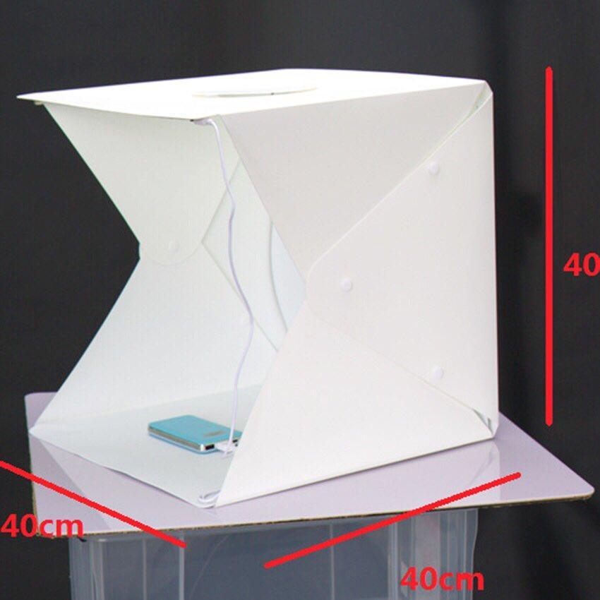 Hộp chụp hình sản phẩm có đèn 30cm, nền trắng chụp đẹp như studio