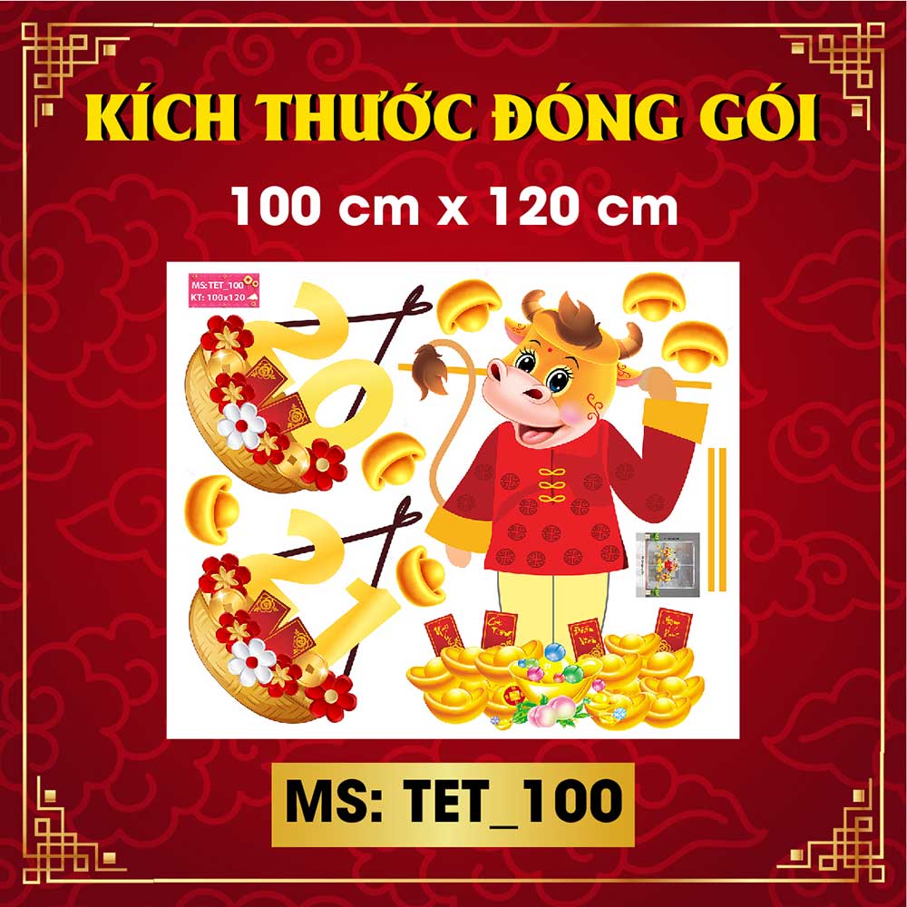 Decal trang trí tết combo số 20
