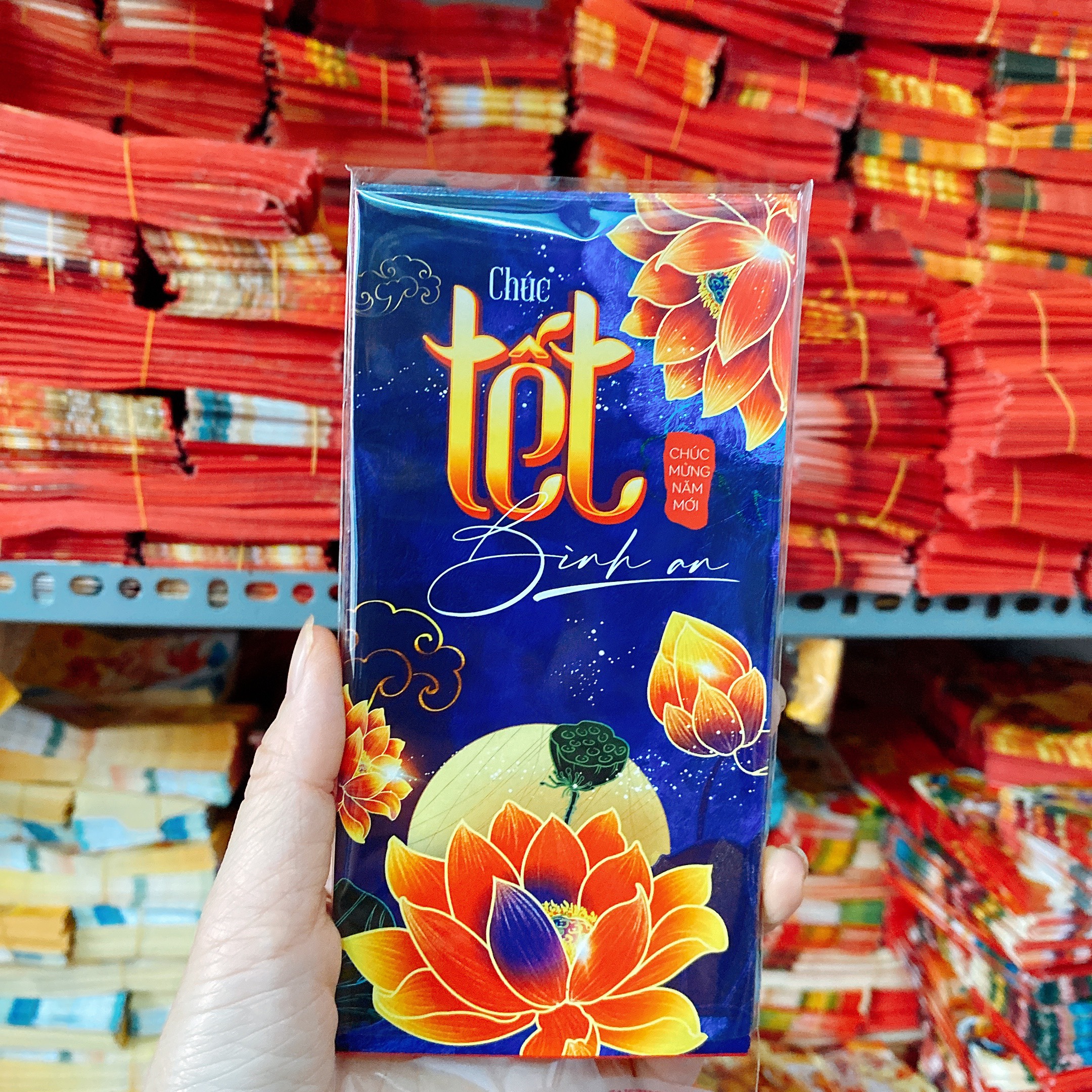 Combo 100 bao lì xì hoa văn - giấy C150 bóng