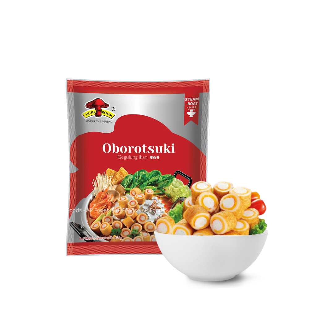 Chả cá cuốn Oborotsuki MUSHROOM Malaysia 500g - Oborotsuki - Viên Thả Lẩu Malaysia