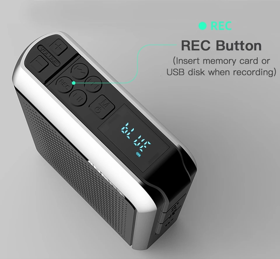 Loa trợ giảng Aporo T18 công suất 30W 2.4G Bluetooth 5.0 không dây