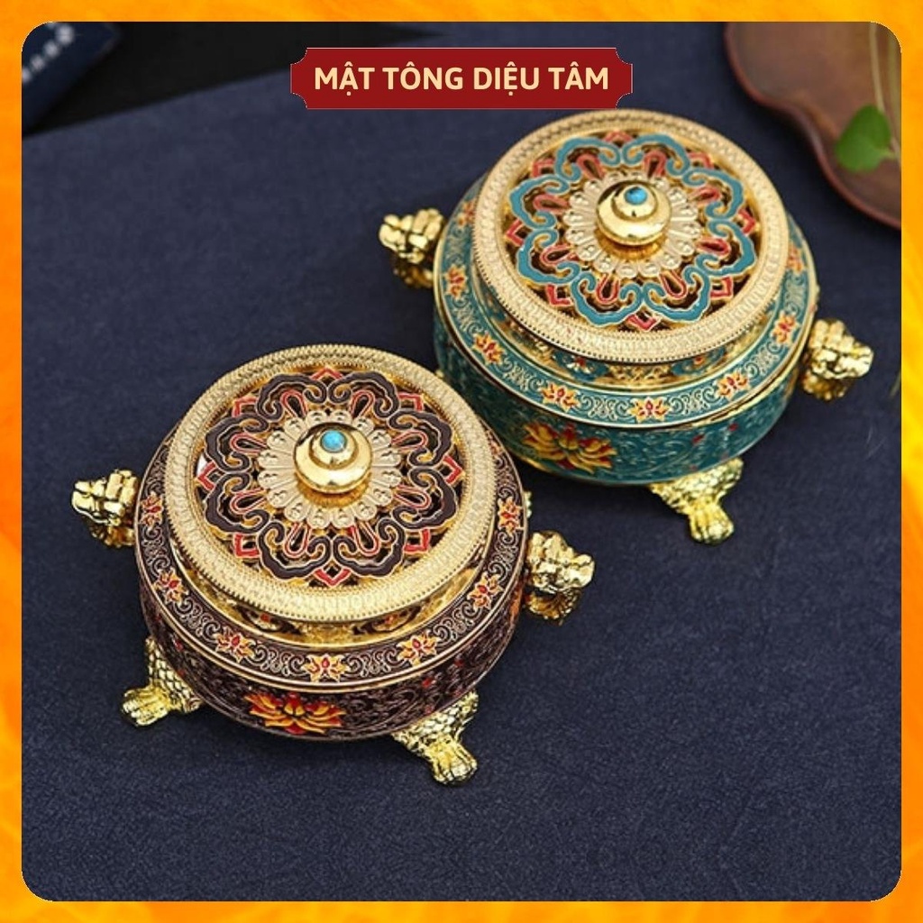 Lư xông trầm hương hình bát bảo cát tường cao cấp thay lư điện đồ thờ cúng ban thờ gia tiên