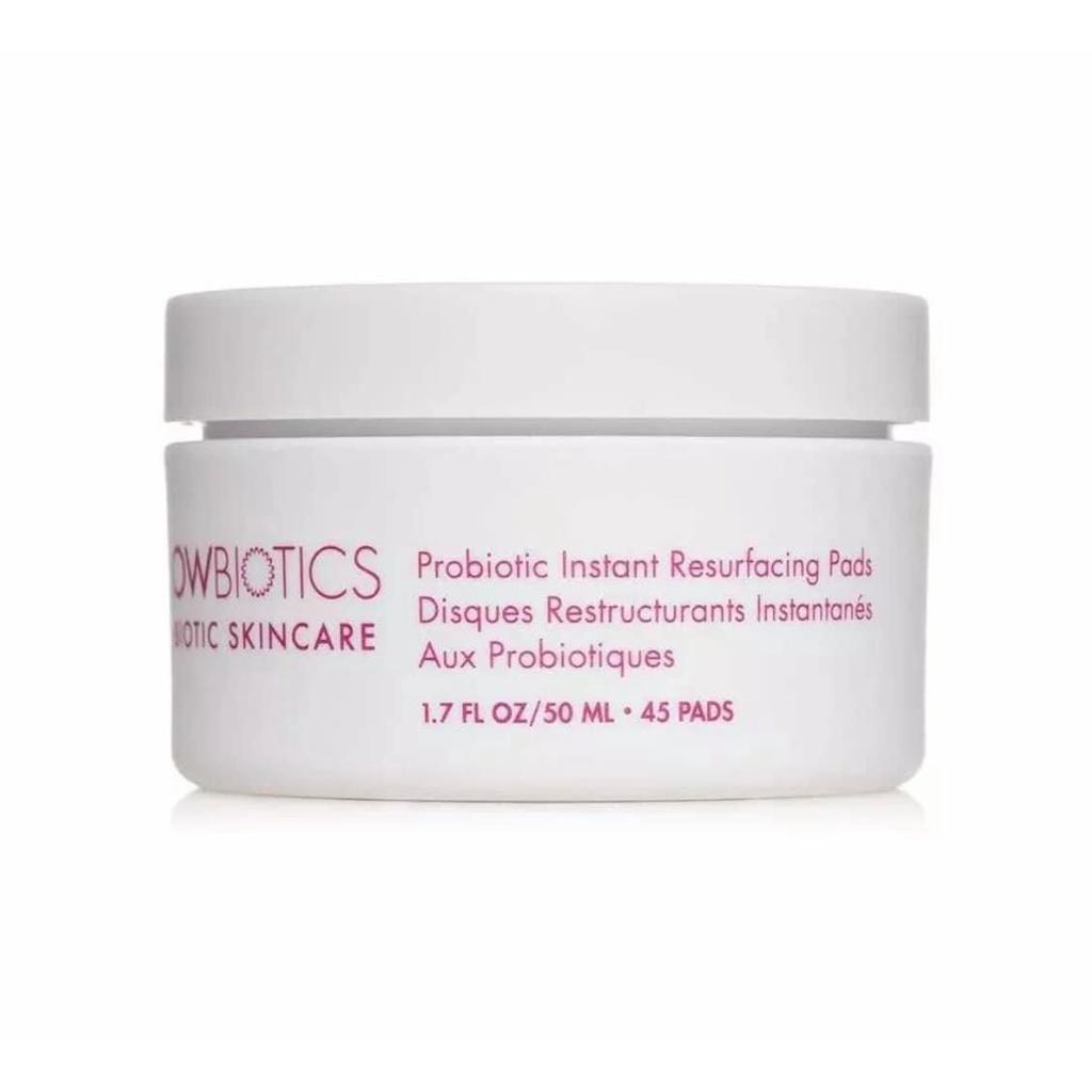Pads Làm sạch tẩy da chết, toner sinh học GLOWBIOTICS Probiotic Instant Resurfacing Pads - 45 miếng GLOWBIOTICS