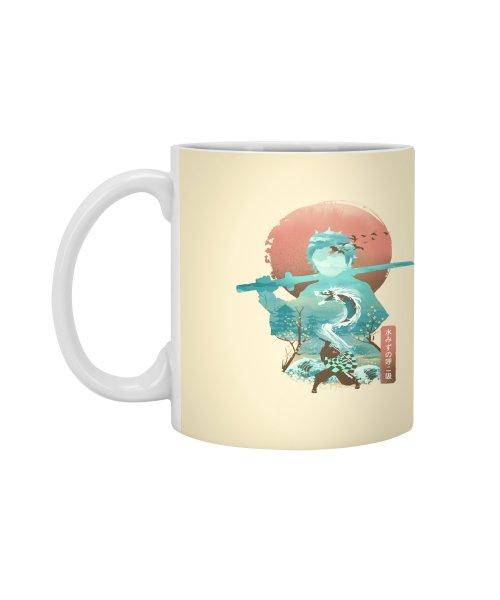 Ly Cốc Sứ Cao Cấp hình Ukiyo e Breath of Water