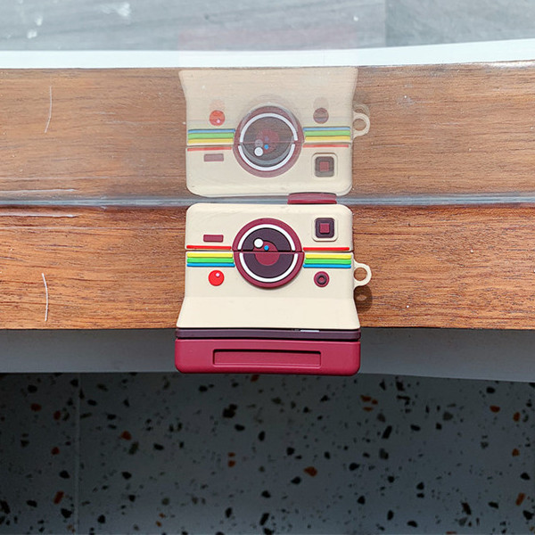 Bao Case Cho Airpods 1 / Airpods 2 Hình Máy ảnh Rainbow