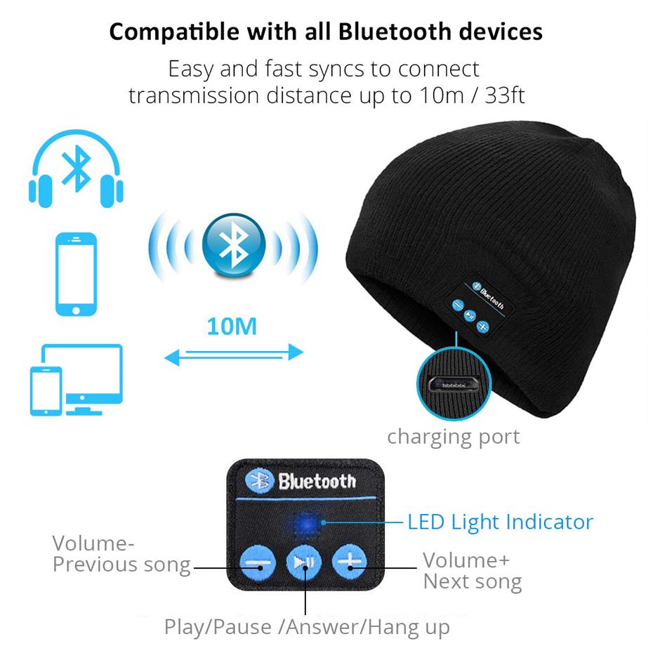 Tai Nghe Bluetooth Chụp Tai Nhạc Nón Mùa Đông Tai Nghe Không Dây Cáp Tai Nghe Có Mic Thể Thao Mũ Cho Meizu Sony Điện Thoại Xiaomi Tai Nghe Chơi Game