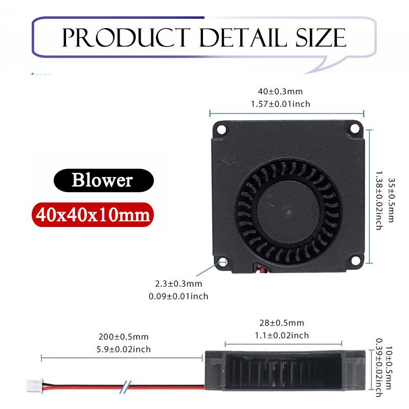 2pcs gdstime 40mm quạt máy in 3d