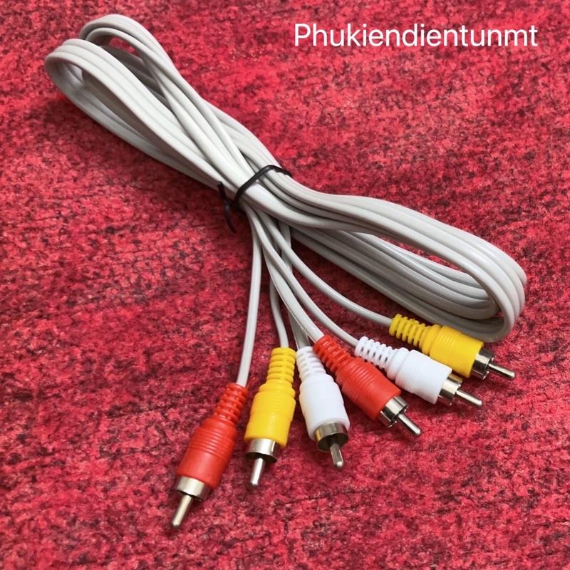 DÂY CÁP AV/RCA 3 -> 3 MÀU GHI LOẠI TỐT 1.5M