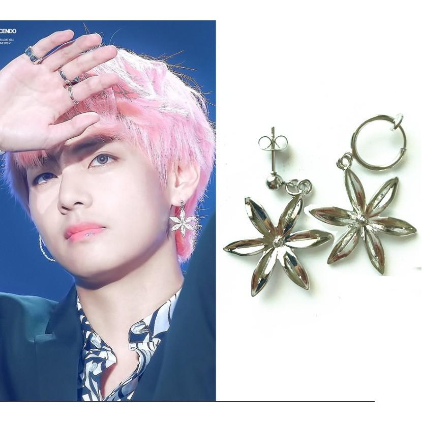 Khuyên tai idol hoa 6 cánh V BTS