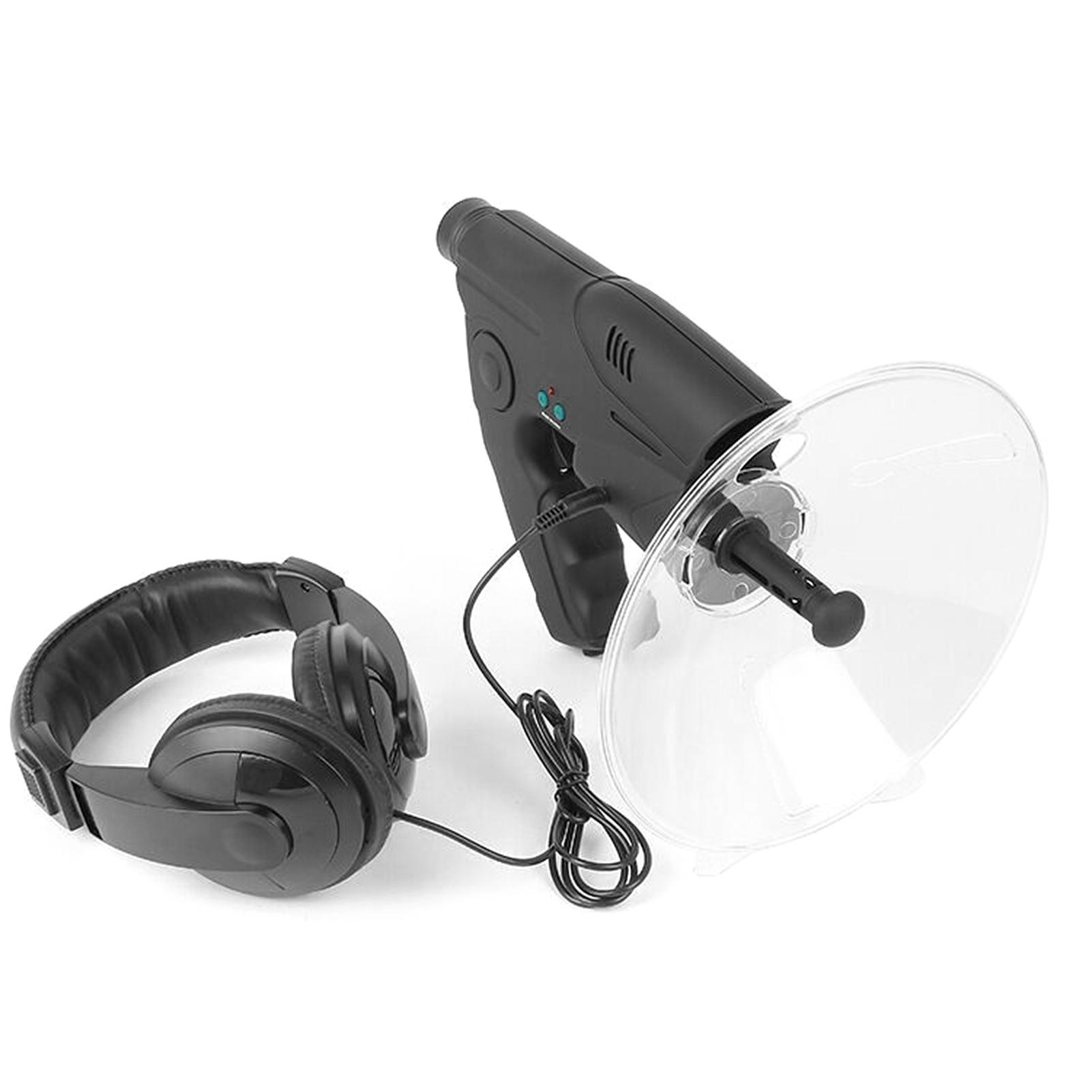 8X Monocular with Headphone Sound Amplifier Listening Device for Long Distance Birdwatching and Listening