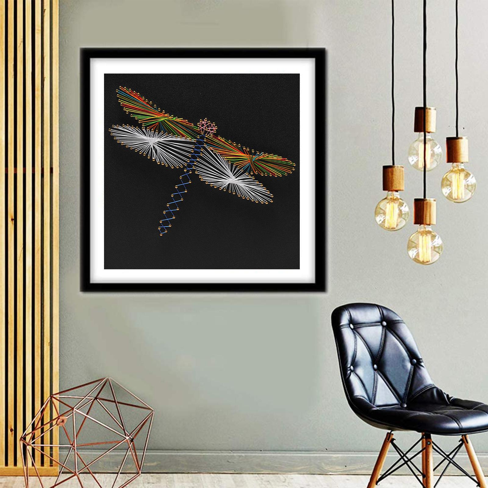 DIY Vintage String Art Kits for Childern Christmas Gift - Dragonfly Pattern