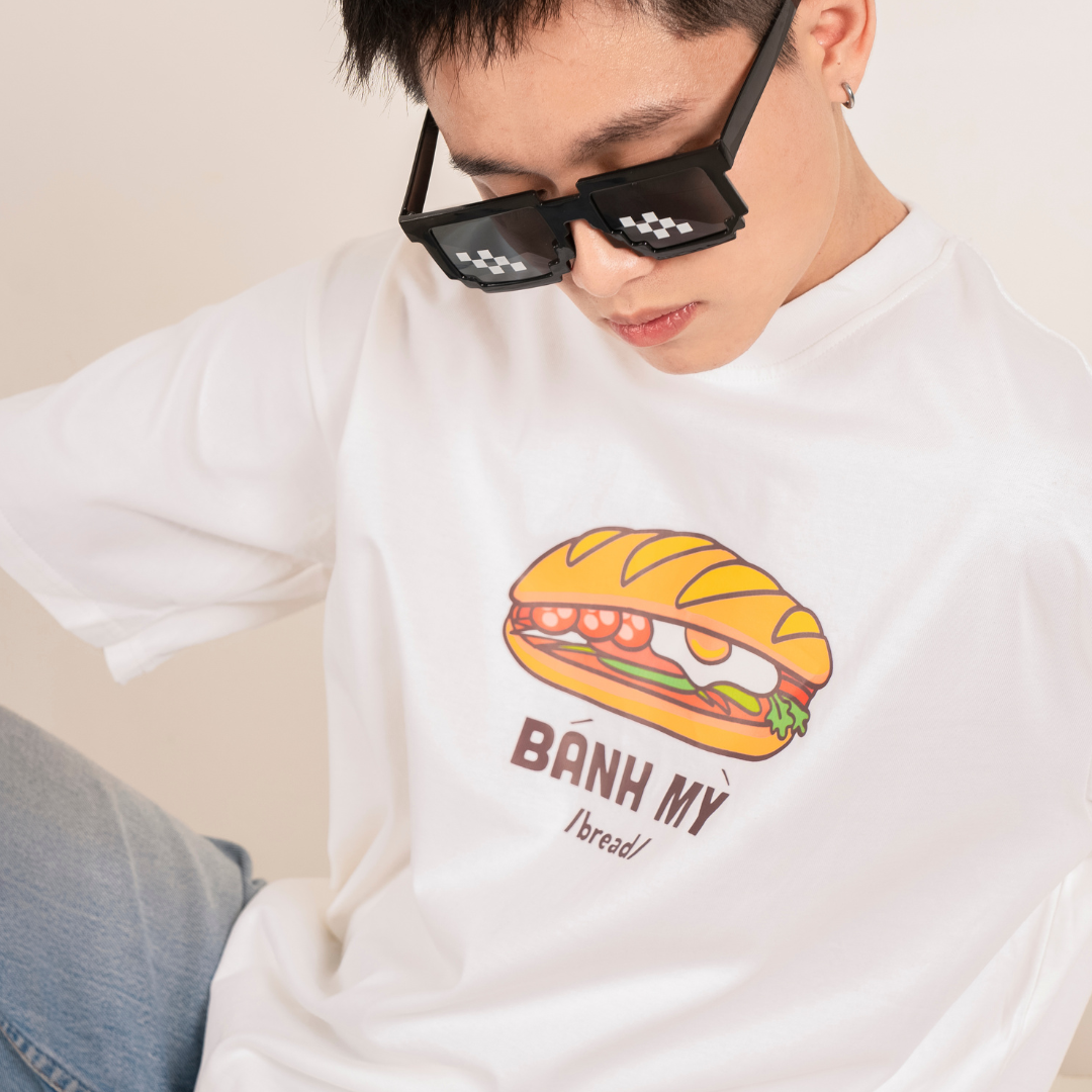 Áo thun Teeworld Bánh Mì T-shirt Màu Trắng Đen Nam Nữ Form Rộng Unisex