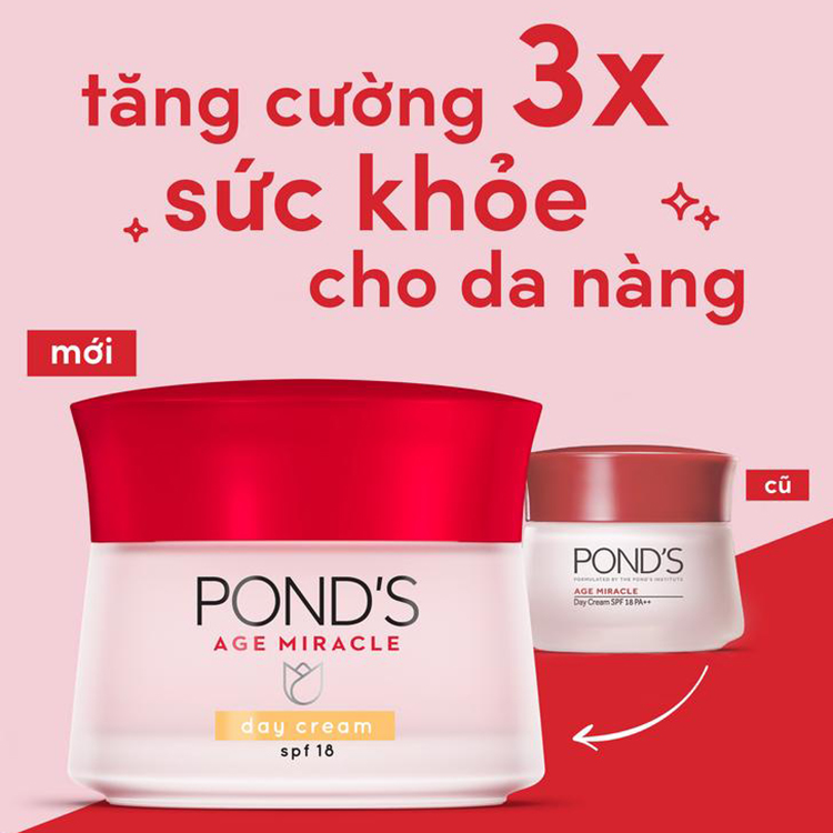 Bộ Đôi Kem Dưỡng Chống Lão Hóa Da Ngày Và Đêm Pond's Age Miracle (50g/hũ)