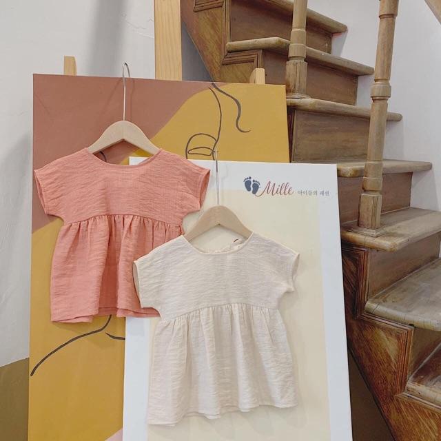 Bộ đũi cộc tay cho bé gái 2 màu