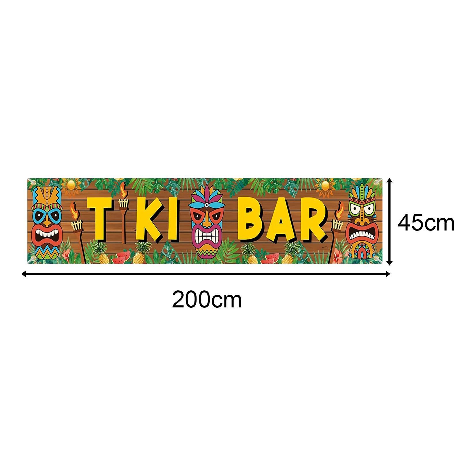 Tiki Banner Carnival Party Decor Ornaments Office Kitchen Poster