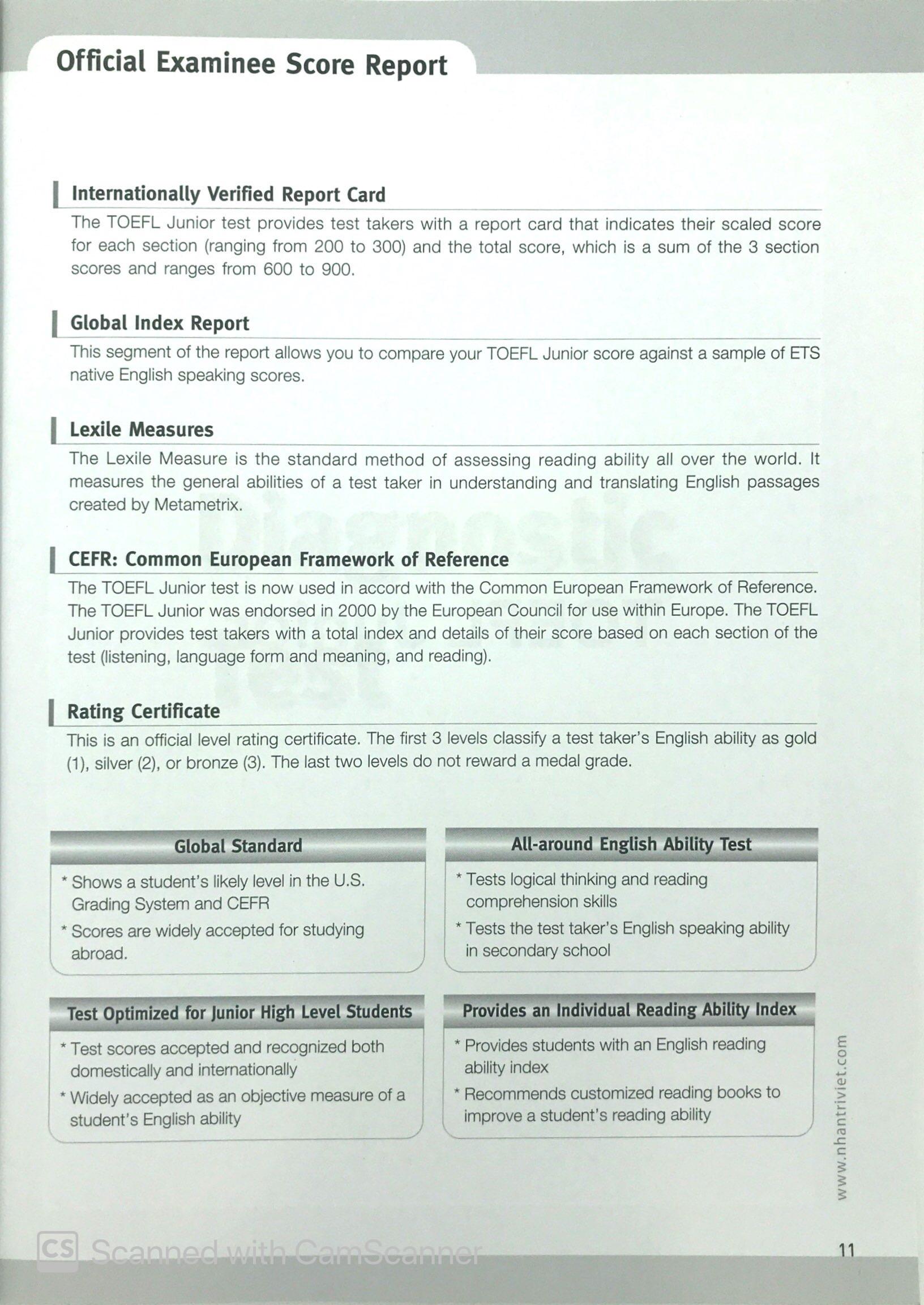 Master TOEFL Junior Advanced Cefr Level B2 (Không CD)