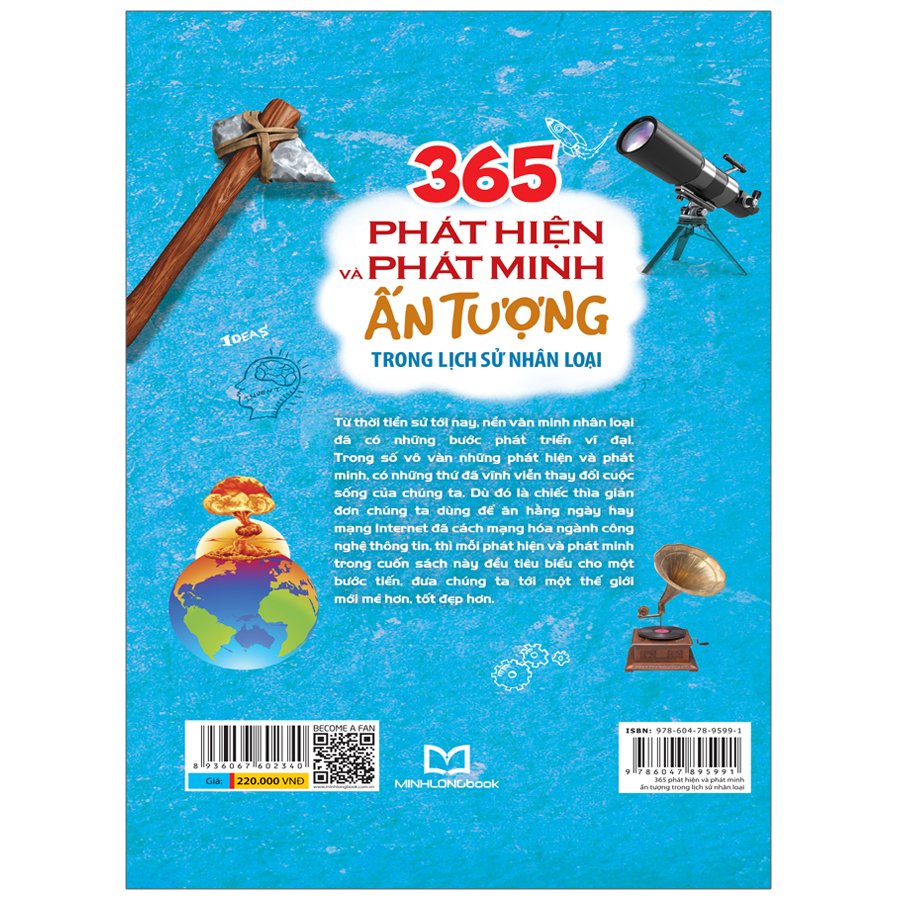 Sách: 365 Thí Nghiệm Khoa Học Dành Cho Trẻ Em +365 Phát Hiện Và Phát Minh Ấn Tượng Trong Lịch Sử Nhân Loại
