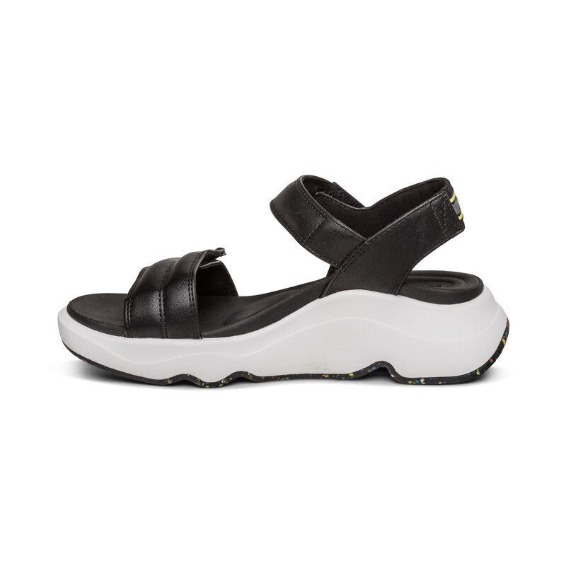 Sandal sức khoẻ nữ Aetrex Whit Black