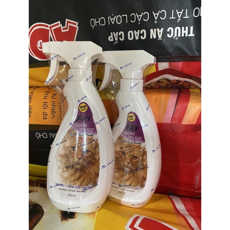 Xịt Tắm Khô Khử Mùi Chó Mèo FAY GROOM FOR DOG - CAT 350ML