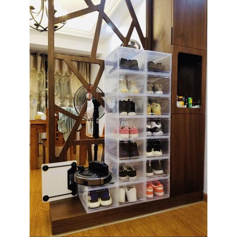 Hộp Đựng Giày Nhựa Cứng Nắp Cửa Hít Nam Châm