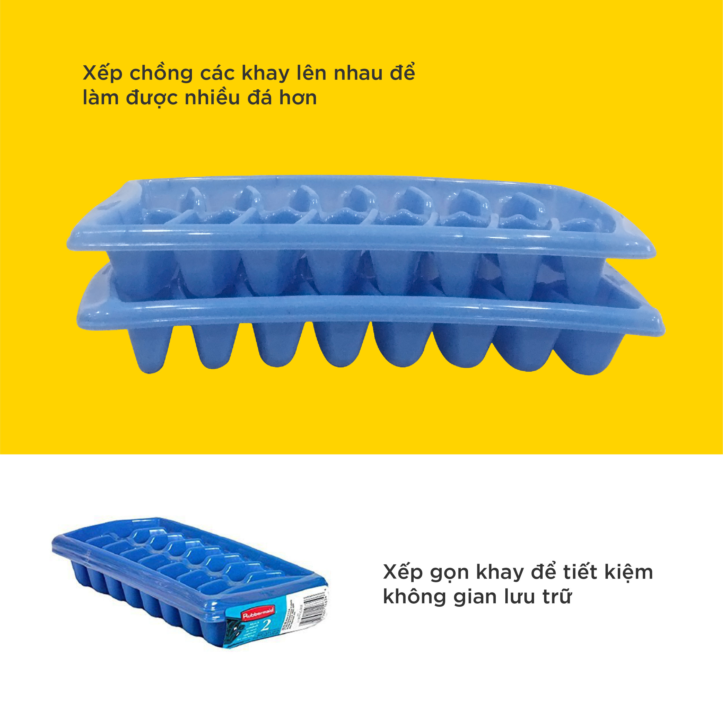 Khay Làm Đá RUBBERMAID (Chính Hãng) - SKU: FG2879RDPERI | SAOVIETCO