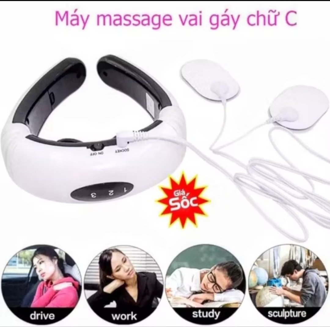 MÁY MASSAGE CỔ VAY GÁY ĐA CHỨC NĂNG MẪU MỚI CHẤT LƯỢNG