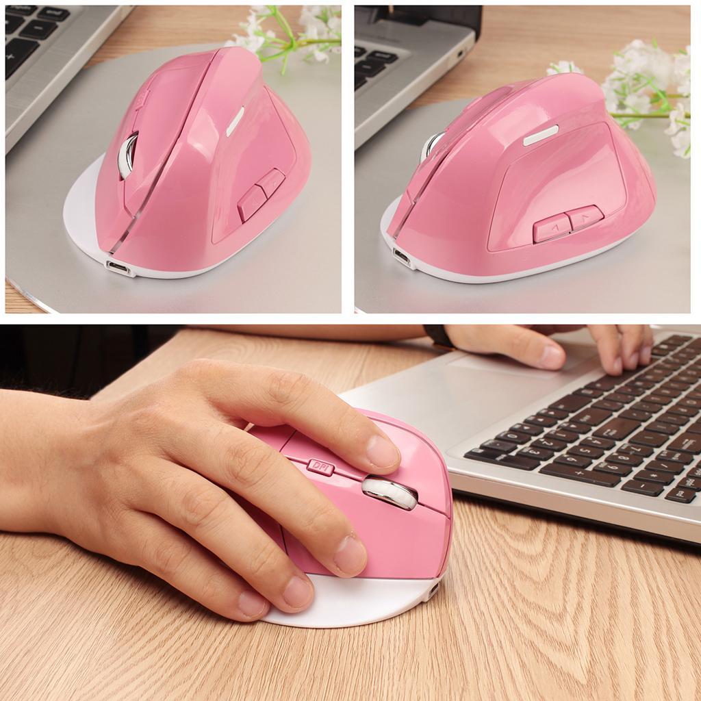 Wireless USB Gaming Mouse Optical Vertical to Use Pink
