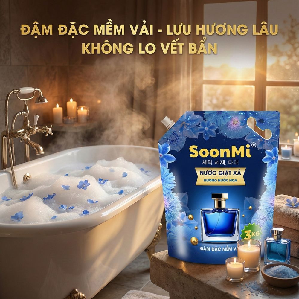 Giá sỉ đại lý nguyên thùng Soonmi nước giặt, giặt xả, nước xả, lau sàn, rửa chén, tây toilet - hàng chính hãng